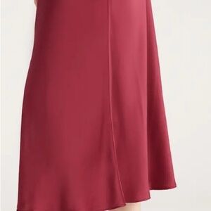 Quince Burgundy Midi Skirt